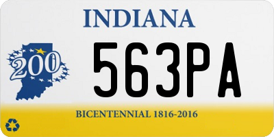 IN license plate 563PA