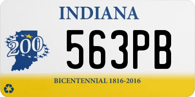 IN license plate 563PB