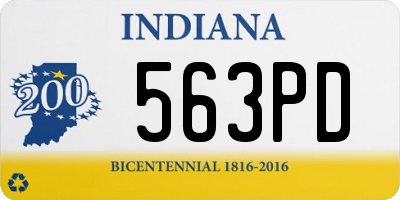 IN license plate 563PD