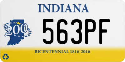 IN license plate 563PF