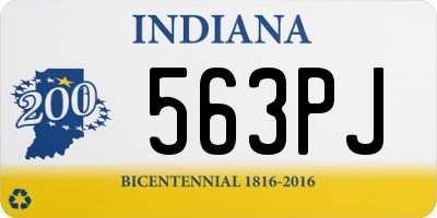 IN license plate 563PJ