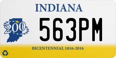 IN license plate 563PM