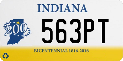 IN license plate 563PT