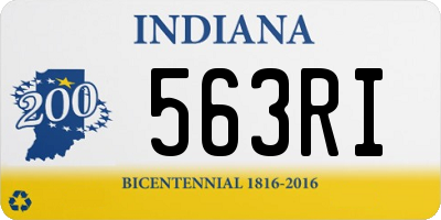 IN license plate 563RI