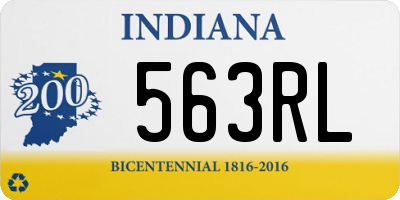 IN license plate 563RL