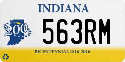 IN license plate 563RM