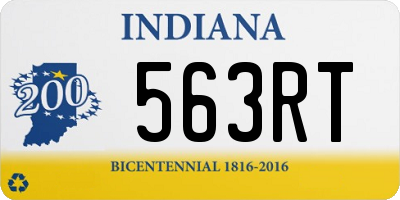 IN license plate 563RT