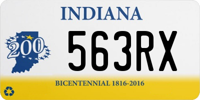 IN license plate 563RX