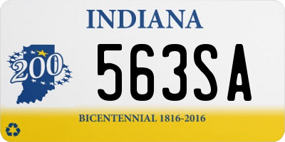 IN license plate 563SA