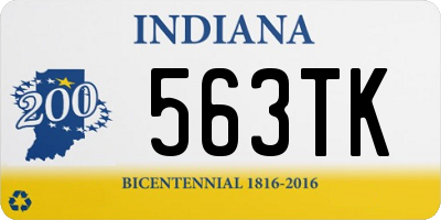 IN license plate 563TK