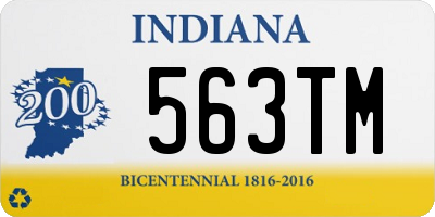 IN license plate 563TM