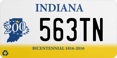 IN license plate 563TN