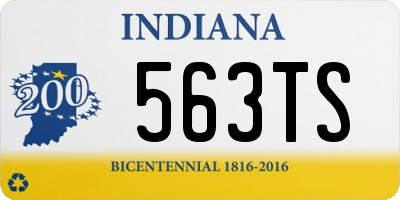 IN license plate 563TS