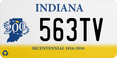 IN license plate 563TV