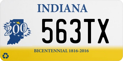 IN license plate 563TX