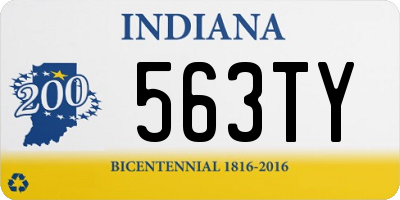 IN license plate 563TY