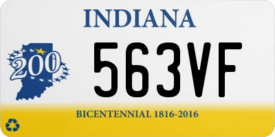 IN license plate 563VF