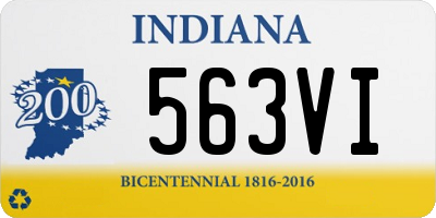 IN license plate 563VI