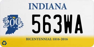 IN license plate 563WA