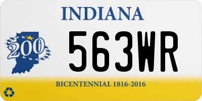 IN license plate 563WR