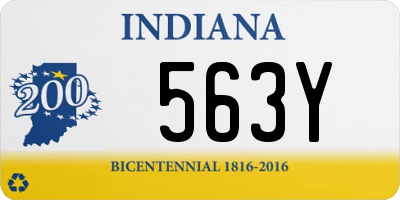 IN license plate 563Y