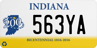 IN license plate 563YA