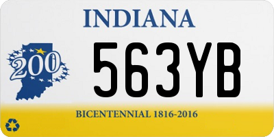 IN license plate 563YB