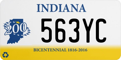 IN license plate 563YC