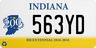 IN license plate 563YD