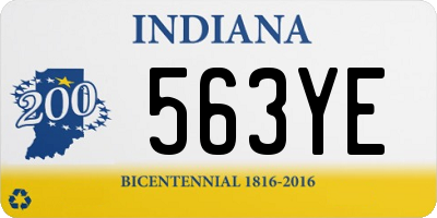 IN license plate 563YE