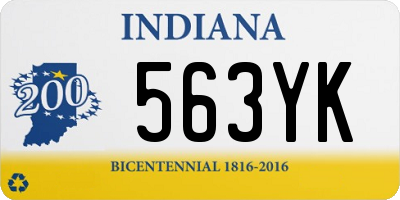 IN license plate 563YK