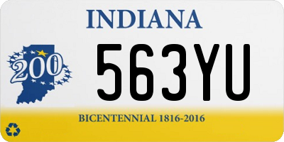 IN license plate 563YU