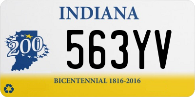 IN license plate 563YV