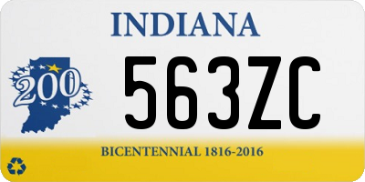 IN license plate 563ZC