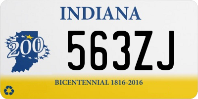 IN license plate 563ZJ