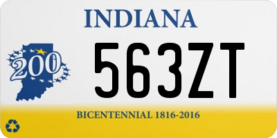 IN license plate 563ZT