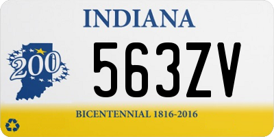 IN license plate 563ZV