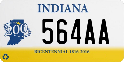 IN license plate 564AA