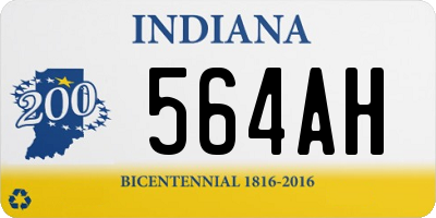 IN license plate 564AH