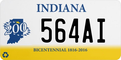 IN license plate 564AI