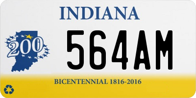 IN license plate 564AM