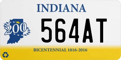 IN license plate 564AT