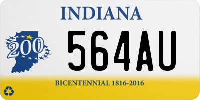 IN license plate 564AU