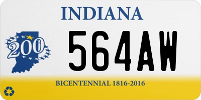 IN license plate 564AW