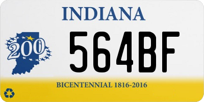 IN license plate 564BF
