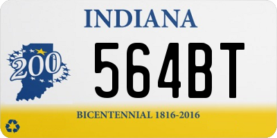 IN license plate 564BT