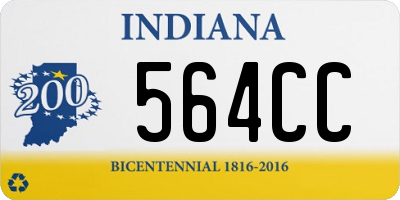 IN license plate 564CC