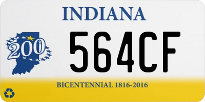 IN license plate 564CF