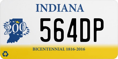 IN license plate 564DP