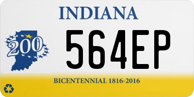 IN license plate 564EP